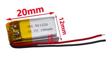 Akumulator LiPo 150mAh 3,7V 1S1P 20x12x5mm | TH6200-08