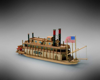 Parostatek Mississippi Model Drewniany Parowiec Tylnokołowy Mini Mamoli 1:206 240mm | MM13