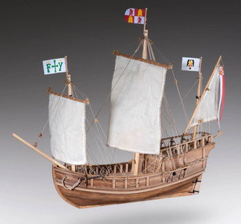 Karawela La Pinta Model Drewniany Żaglowiec 1/72 385mm | D011 DUSEK