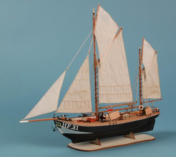 Kuter Rybacki Maria HF 31 Model Drewniany Żaglowiec 1/72 365mm | D016 DUSEK
