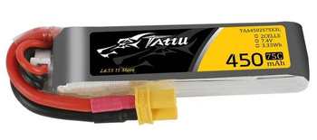 Akumulator LiPo 450mAh 7,4V 75C 2S1P XT30 Long Pack | TAA4502S75X3L TATTU