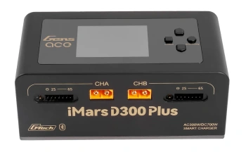 Ładowarka Procesorowa Gens Ace iMars D300 Plus Smart Charger Dual-Channel G-Tech AC/DC 300W/700W Dwukanałowa Czarna | GEA300WPLUS-EB