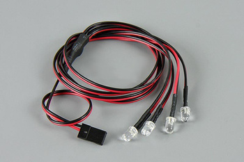 Proste Oświetlenie LED - Czerwone (4 DIODY 5mm) - QS1104888R