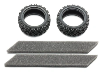 Opony z Wkładkami Tamiya On-Road Rally Block Tires 1:10 Touring Car 2szt. | TA-54861