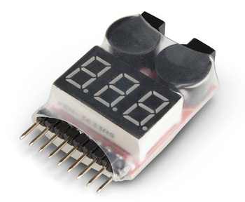 LiPo Alarm Buzzer 1-8S Sygnalizator Spadku Napięcia Miernik