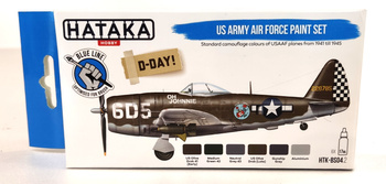 Zestaw farb akrylowych (US ARMY AIR FORCE) | HTK-BS04 HATAKA