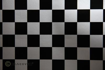 Folia ORACOVER Kratka 25mm Srebrno-czarna - 43-091-071
