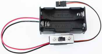 Koszyk Na Baterie z Włącznikiem On/Off 4xAA 6V JR Graupner | 56692 MULDENTAL ELEKTRONIK