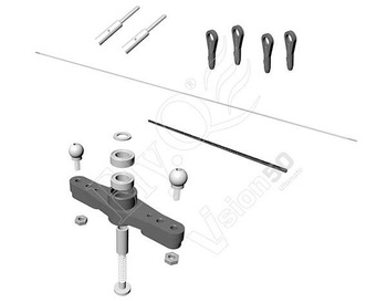 Zestaw popychacza serwa, pręt stalowy 2,5mm plast.- EQ2058-P UPGRADE - Vision 50 ElyQ