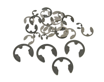 E-clip 2,3mm (na wał 3/4mm) czarny | 10szt.