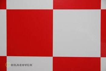 Folia ORACOVER Kratka 105mm Biało-czerwona - 691-010-023