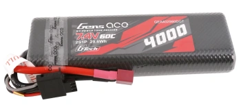 Akumulator LiPo 4000mAh 7,4V 60C 2S1P Dean-T G-Tech Hardcase | GEA402S60DGT GENS ACE