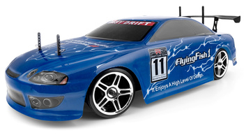 Himoto Flying Fish 1/10 Drift TC Brushless 2,4GHz RTR Niebieski Zdalnie Sterowany Samochód Model RC | HMHI4123BL-B