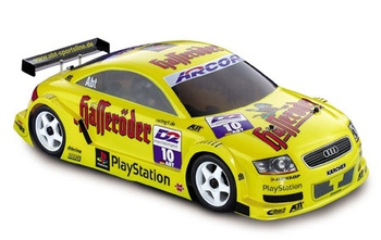 Karoseria 1:10 Audi ABT 2000 (żółta z naklejkami) - Carson 13274