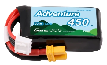 Akumulator LiPo 450mAh 7,4V 60C 2S1P XT30 Adventure | GEA4502S60XT3 GENS ACE