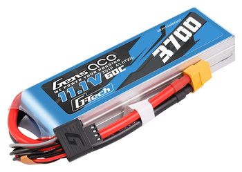Akumulator LiPo 3700mAh 11,1V 3S1P 60C XT60 | GEA373S60X6GT GENS ACE