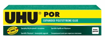 Klej UHU Por Do Pianki, Styropianu, Drewna, Papieru 40g 50ml Przezroczysty 
