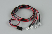 Proste Oświetlenie LED - Czerwone (4 DIODY 5mm) - QS1104888R