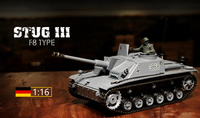 Czołg Zdalnie Sterowany German Stumgeschutz III 1:16 RTR 2,4Ghz Model RC | 3868-1U HENG LONG