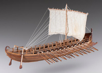Grecka Birema Greek Bireme Model Drewniany Żaglowiec 1/72 395mm | D001 DUSEK