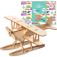 Little Story Drewniane Puzzle Model 3D Samolot 17x17,8x9,5cm | D016