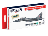 Zestaw farb akrylowych (Modern Polish Air Force Paint Set Vol.1) | HTK-AS17 HATAKA