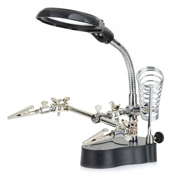 Trzecia ręka z lupą i LED - Fine-Art FA-541