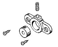 Mocowanie owiewki koła (oś 3mm) - mpj2650
