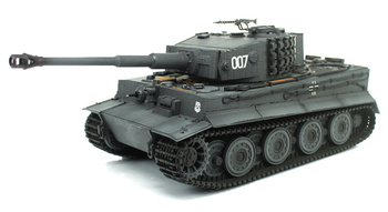 German Tiger 1 Late Painted Gray RTR 2,4Ghz 1/24 Czołg Zdalnie Sterowany IR Dźwięk Taigen Szary | 3841-11-L-G HENG LONG