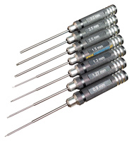 Zestaw 7 śrubokrętów imbusowych (0.9/1.27/1.3/1.5/2.0/2.5/3.0mm) - CZARNE