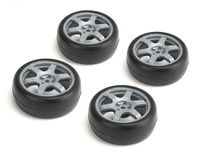 Koła 1:10 TC Slick 26mm szare (4szt.) | NHA490 CARTEN