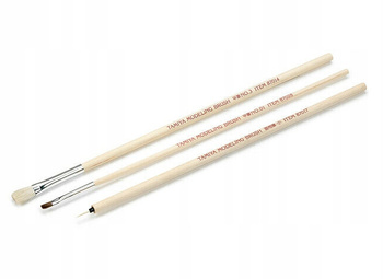 Zestaw 3 pędzli modelarskich (Basic Set) | 87066 TAMIYA