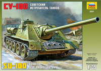 SU-100 Soviet self-propelled gun 1:35 | Zvezda 3531