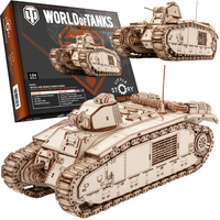 Little Story Drewniane Puzzle Model 3D Czołg Char B1 World of Tanks 29x11x13cm | WOT06
