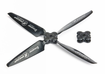 Śmigło 9x5" 4-ŁOPATOWE DZIELONE LEWE  - Graupner Radius