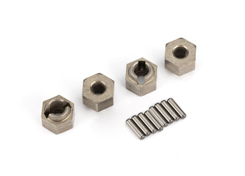Hex 7mm Stalowe Piasty Sześciokątne z Pinami Traxxas TRX-4M Steel Wheel Hubs with Axle Pins | 9750A