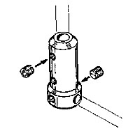 Mocowanie ośki koła do pręta goleni fi=4 mm - mpj2881