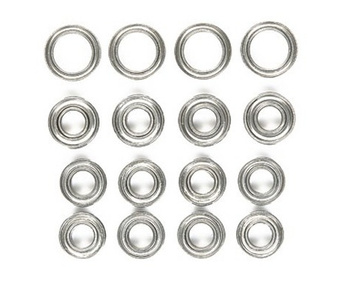 Łożyska Kulkowe Metalowe 5x10x4mm 5x11x4mm 8x12x3,5mm TT-02 16szt. | TA-54476 TAMIYA