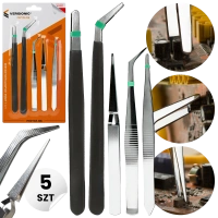 Pęsety Modelarskie Precyzyjne Metalowe 5szt. 11,5-15cm | VERGIONIC