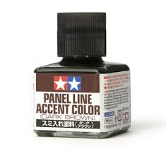 Panel Line Accent Color - Dark Brown - 40ml | Tamiya 87140