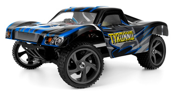 Samochód Himoto Short Course SC 1:18 Tyronno Brushless 2,4GHz RTR Model RC Zdalnie Sterowany Niebieski | HME18SCL-B