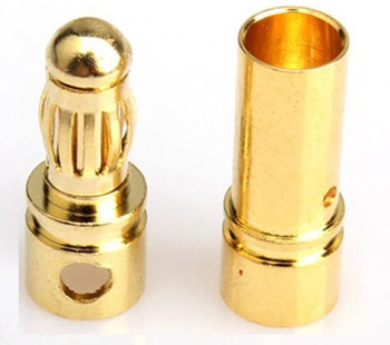 Gold / banan 3,5 mm - złącze żeńskie 1szt