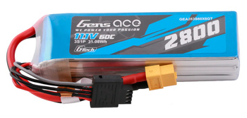 Akumulator LiPo 2800mAh 11,1V 60C 3S1P XT60 G-Tech | GEA283S60X6GT GENS ACE