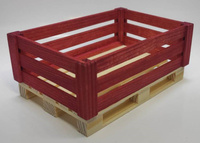 Skrzynia ażurowa na palecie (1:14) - brązowa | ETB-B010 TINY LOGISTICS