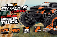 BlackZon Slyder MT Turbo 1/16 4WD 2S Brushless Monster Truck Pomarańczowy | 540210 HPI