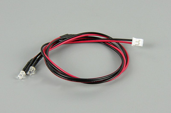 Proste Oświetlenie LED - Czerwone (2 DIODY 3mm) - QS1101140RED