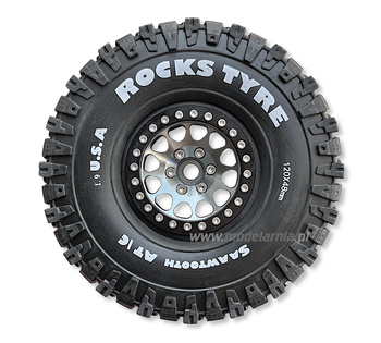 Koła Beadlock Crawler Rocks Tyre 1.9" 1/10 120x48mm 4szt. Aluminiowe Felgi