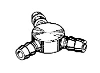 Trójnik "Y" do przewodu paliwowego (duży) - mpj4152