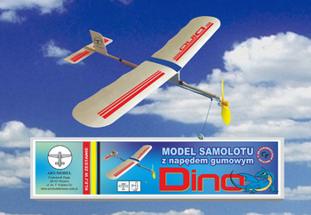 DINO - samolot z napędem gumowym