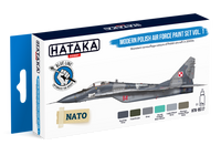Zestaw farb akrylowych (Modern Polish Air Force paint set vol. 1) | HTK-BS17 HATAKA